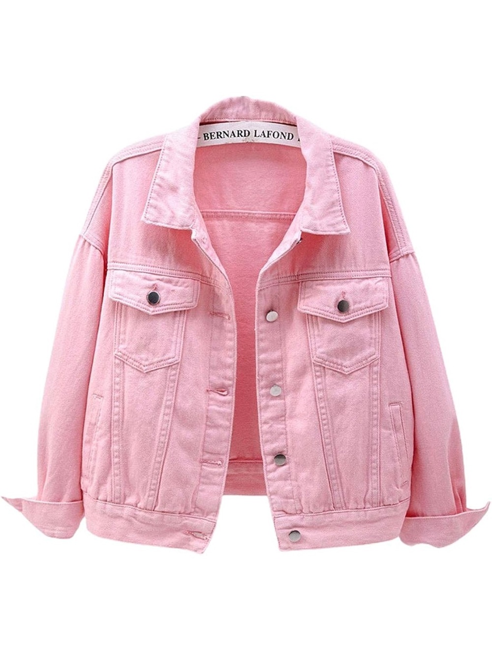 ebossy Pink Denim Jacket - Women's Casual Trucker